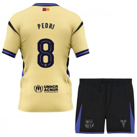 FC Barcelona x Kobe Bryant Pedri 8 Fodboldtrøjer Børn Udebane 2025-26 Kort ærmer